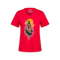 2as Alone Baskılı V Yaka Kadın T-shirt 413 Kırmızı 2as Alone Baskılı V Yaka Kadın T-shirt 413 Kırmızı
