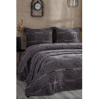 Evlen Home Katre Pamuklu Çift Kişilik Pike Takımı Yatak Örtüsü Battal Çeyiz Seti 3 Parça Antrasit Evlen Home Katre Pamuklu Çift Kişilik Pike Takımı Yatak Örtüsü Battal Çeyiz Seti 3 Parça Antrasit