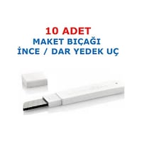 10 Adet Dar İnce Maket Bıçağı Yedek Uç Falçata 9Mm 10 Adet Dar İnce Maket Bıçağı Yedek Uç Falçata 9Mm