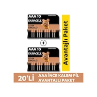 Duracell LR03/MN2400 Alkalin AAA İnce Kalem Pil 20'li Duracell LR03/MN2400 Alkalin AAA İnce Kalem Pil 20'li