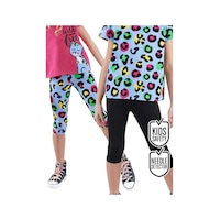 Denokids Kız Çocuk Siyah Leopar 2'li Tayt Renkli Çok Renkli Denokids Kız Çocuk Siyah Leopar 2'li Tayt Renkli Çok Renkli