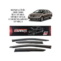 Honda Civic 2011 2012 2013 2014 2015 2016 İle Uyumlu Sport Style Cam Rüzgarlığı 4 Parça Sunplex 1 Adet Honda Civic 2011 2012 2013 2014 2015 2016 İle Uyumlu Sport Style Cam Rüzgarlığı 4 Parça Sunplex 1 Adet