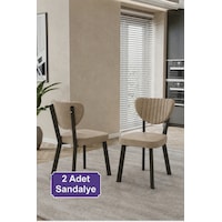 2 Adet Elma Sandalye Baby Face Kumaş Metal Iskelet Mutfak Yemek Masası Sandalyesi Cappuccino 2 Adet Elma Sandalye Baby Face Kumaş Metal Iskelet Mutfak Yemek Masası Sandalyesi Cappuccino