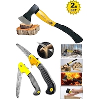 Fiber Saplı Balta Nacak + Kamp Odun Kesme + Katlanır Budama Testeresi Set Fiber Saplı Balta Nacak + Kamp Odun Kesme + Katlanır Budama Testeresi Set