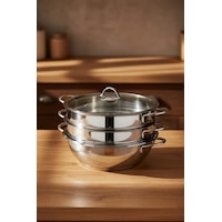 Bernardo Pedro 4 Parça Mantı Tencere Seti Inox Bernardo Pedro 4 Parça Mantı Tencere Seti Inox