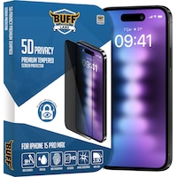 Buff Apple iPhone 15 Pro Max Uyumlu 5d Privacy Ekran Koruyucu Buff Apple iPhone 15 Pro Max Uyumlu 5d Privacy Ekran Koruyucu