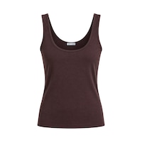 Vadon 1008 Kadın Pamuklu U Yaka Askılı Yumuşak Dokulu Basic Kolsuz Atlet Body Kahverengi