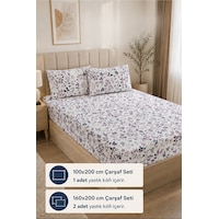 Desenli Lastikli Çarşaf Takımı Fitted Çarşaf Ve Yastık Kılıflı Seti Tek-çift Kişilik Mor Desenli Lastikli Çarşaf Takımı Fitted Çarşaf Ve Yastık Kılıflı Seti Tek-çift Kişilik Mor