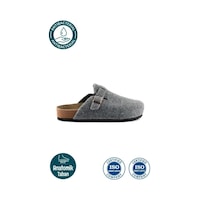 Moda Devrin Unisex Gri Kışlık Keçeli Önü Kapalı Mantar Taban Konfor Model Sabo Günlük Rahat Ev Terliği Moda Devrin Unisex Gri Kışlık Keçeli Önü Kapalı Mantar Taban Konfor Model Sabo Günlük Rahat Ev Terliği