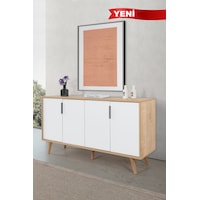 4515 Sırma 150 Cm Ahşap Ayaklı , Metal Kulplu Konsol , Safir - Beyaz , Salon , Oturma Odası Safir - Beyaz 4515 Sırma 150 Cm Ahşap Ayaklı , Metal Kulplu Konsol , Safir - Beyaz , Salon , Oturma Odası Safir - Beyaz