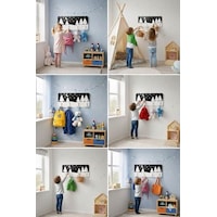 Premium Montessori Katmanlı Çocuk Odası Askılığı - Çam Ormanı Modeli Özgüven Destekleyici Özel Tasarım Siyah - Beyaz Premium Montessori Katmanlı Çocuk Odası Askılığı - Çam Ormanı Modeli Özgüven Destekleyici Özel Tasarım Siyah - Beyaz