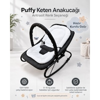 Puffy Keten Anakucağı - Hazır Kurulu Gelir- Sallanır - 4 Kademe - Anadizi Sabitlenebilir-antrasit Puffy Keten Anakucağı - Hazır Kurulu Gelir- Sallanır - 4 Kademe - Anadizi Sabitlenebilir-antrasit