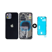 Apple Uyumlu iPhone 12 Boş Kasa Siyah + Sıvı Ve Toz Bandı Apple Uyumlu iPhone 12 Boş Kasa Siyah + Sıvı Ve Toz Bandı