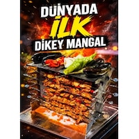 Flarte Dikey Mangal Katlanabilir Açık Gri Flarte Dikey Mangal Katlanabilir Açık Gri