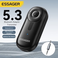 Essager Bluetooth 5.3 Adaptör Transmitter Eller Serbest Görüşme, Kablosuz Ses Aktarımı, Hifi Kalite Gri Essager Bluetooth 5.3 Adaptör Transmitter Eller Serbest Görüşme, Kablosuz Ses Aktarımı, Hifi Kalite Gri
