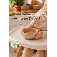 Porsima 34004-1 Silikon Vakumlu 300ml Mama Kasesi Krem Porsima 34004-1 Silikon Vakumlu 300ml Mama Kasesi Krem