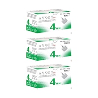 Ayset - Fine İnsüln Kalem İğnesi 32g 0.23 X 4mm Ref: 70092 - 100lü 3 Paket 300 Adet Ayset - Fine İnsüln Kalem İğnesi 32g 0.23 X 4mm Ref: 70092 - 100lü 3 Paket 300 Adet