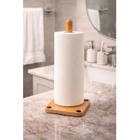 Bambu Kağıt Havluluk Düzenleyici Banyo Peçetelik Açık Sarı Bambu Kağıt Havluluk Düzenleyici Banyo Peçetelik Açık Sarı