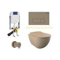 Creavit Fe320 Cappicino Asma Klozet Gömme Rezervuar 5 Parça Set Creavit Fe320 Cappicino Asma Klozet Gömme Rezervuar 5 Parça Set