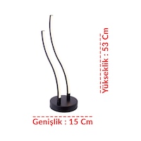Wave Siyah Çubuk Led Masa Lambası 3 Renk Çalışma Masası Ve Ofis İçin Wave Siyah Çubuk Led Masa Lambası 3 Renk Çalışma Masası Ve Ofis İçin