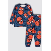 Zuzunga Kahramanlar Birliği Avengers Desenli Erkek Çocuk Pijama Takımı Lacivert