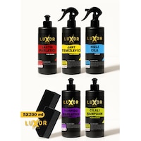 Luxor Kimya 200ml 5'li Oto Bakım Seti Oto Yıkama Seti Luxor Kimya 200ml 5'li Oto Bakım Seti Oto Yıkama Seti