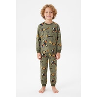 Bunny Hopp Vintage Uçak Desenli %100 Pamuk Süprem Penye Kumaş Uzun Kollu Erkek Çocuk Pijama Takımı Yeşil Bunny Hopp Vintage Uçak Desenli %100 Pamuk Süprem Penye Kumaş Uzun Kollu Erkek Çocuk Pijama Takımı Yeşil