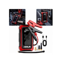 Assur Asr8107 16000mah 4ü1 Arada Akü Takviye Cihazı, Hava Kompresörü, Powerbank Ve Led Fener Assur Asr8107 16000mah 4ü1 Arada Akü Takviye Cihazı, Hava Kompresörü, Powerbank Ve Led Fener