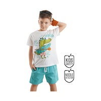 Timsah Erkek Çocuk T-shirt Gabardin Şort Takım Timsah Erkek Çocuk T-shirt Gabardin Şort Takım