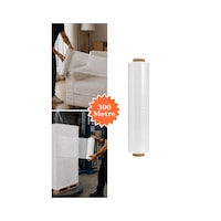 El Tipi Beyaz Streç Film Mobilya Eşya Koli Palet Paket Taşıma Sarma Koruma 40 Cm X 300 M 23 Mikron El Tipi Beyaz Streç Film Mobilya Eşya Koli Palet Paket Taşıma Sarma Koruma 40 Cm X 300 M 23 Mikron