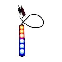 Polis Çakar Ip65 3030smd Kırmızı Mavi Flaş Strobe Işıklar Aydınlatma Oto Araba Motor Led Dc 12v 6w 220-240lm 6 Göz Led 2 Renk 136x20mm