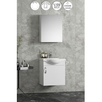 Yıldız Asma 45 Cm Beyaz Mdf Seramik Lavabolu Banyo Dolabı Takımı Beyaz Yıldız Asma 45 Cm Beyaz Mdf Seramik Lavabolu Banyo Dolabı Takımı Beyaz