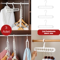 Porsima Org-250 3 Adet Çok Fonksiyonlu Dolap Içi Düzenleyici Organizer Sihirli Askı Tişört Gömlek Elbise Askısı Beyaz Porsima Org-250 3 Adet Çok Fonksiyonlu Dolap Içi Düzenleyici Organizer Sihirli Askı Tişört Gömlek Elbise Askısı Beyaz