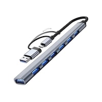 Polham 7in1 Type C/usb To 7x Usb 3.0 Çoğaltıcı Okuyucu Hup Adaptör, Klavye, Mouse, Yazıcı, Usb Okuyucu Polham 7in1 Type C/usb To 7x Usb 3.0 Çoğaltıcı Okuyucu Hup Adaptör, Klavye, Mouse, Yazıcı, Usb Okuyucu