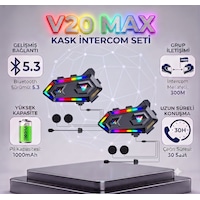 2 Adet Y20 Max Telsiz Özellikli 5.3 Motosiklet Kask Kulaklık Intercom Işıklı Motorsiklet Interkom 2 Adet Y20 Max Telsiz Özellikli 5.3 Motosiklet Kask Kulaklık Intercom Işıklı Motorsiklet Interkom