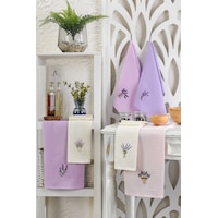 Alice 6 Lı Nakışlı 40x60 Cm Mutfak Havlusu Mor