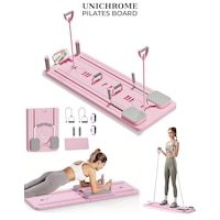 Pilates Aleti Zamanlayıcılı, Direnç Bantlı Çok Amaçlı Egzersiz Tahtası Telefon Tutacaklı Açık Pembe Pilates Aleti Zamanlayıcılı, Direnç Bantlı Çok Amaçlı Egzersiz Tahtası Telefon Tutacaklı Açık Pembe