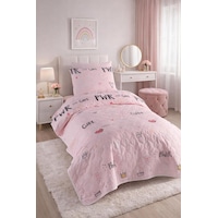 Eponj Home Yatak Örtüsü Seti Tek Kişilik Pamuklu 2 Parça Power Desen Pembe / Yumuşak Dokulu Pembe Eponj Home Yatak Örtüsü Seti Tek Kişilik Pamuklu 2 Parça Power Desen Pembe / Yumuşak Dokulu Pembe