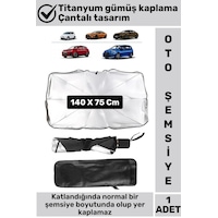 Premium Titanyum Gümüş Kaplama Uzun Ömürlü Uv Koruyucu Araç İçi Ön Cam Şemsiye Güneşlik Premium Titanyum Gümüş Kaplama Uzun Ömürlü Uv Koruyucu Araç İçi Ön Cam Şemsiye Güneşlik