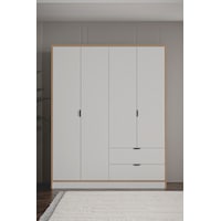 Sarmobi Arden 4 Kapaklı 2 Çekmeceli Dolap 54nar100107krkr Beyaz Sarmobi Arden 4 Kapaklı 2 Çekmeceli Dolap 54nar100107krkr Beyaz