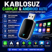 Hpytech Kablosuz Carplay Android Auto Dönüştürücü Usb & Type-c Mini Adaptör Wireless Carplay Dongle Tak Çalıştır Bluetooth 5.0 5ghz Wifi İphone & Android Uyumlu Hpytech Kablosuz Carplay Android Auto Dönüştürücü Usb & Type-c Mini Adaptör Wireless Carplay Dongle Tak Çalıştır Bluetooth 5.0 5ghz Wifi İphone & Android Uyumlu