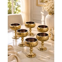 6 Lı Gold Kaplama Cam Ayaklı Kahve Yanı Lokumluk Kase Sosluk Kahvaltılık 75ml 6 Lı Gold Kaplama Cam Ayaklı Kahve Yanı Lokumluk Kase Sosluk Kahvaltılık 75ml