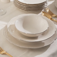 Porsima 4435 Büşra Platin Yaldızlı Yemek Takımı 24 Parça 6 Kişilik Yemek Seti Beyaz Porsima 4435 Büşra Platin Yaldızlı Yemek Takımı 24 Parça 6 Kişilik Yemek Seti Beyaz
