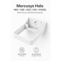 Mercusys Halo H60 / H50 / H32 / H30 / H1200g Mesh Duvar Askı Montaj Aparatı