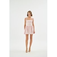 Sagaza Studio Ss6077 Pileli Mini Etek Pembe Sagaza Studio Ss6077 Pileli Mini Etek Pembe