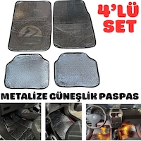 Metalize Güneşlik Oto Paspas Üniversal Model Araç İçi Paspas Ön Arka 4'lü Set Tüm Araçlara Uyumlu Metalize Güneşlik Oto Paspas Üniversal Model Araç İçi Paspas Ön Arka 4'lü Set Tüm Araçlara Uyumlu