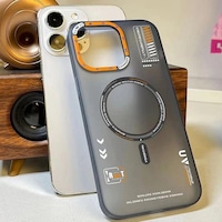 Apple Uyumlu iPhone 13 Mat Magsafe Özellikli Kamera Koruma Çerçeveli Metal Tuşlu Kılıf Gri Apple Uyumlu iPhone 13 Mat Magsafe Özellikli Kamera Koruma Çerçeveli Metal Tuşlu Kılıf Gri