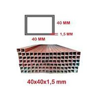 40x40x1.5mm Profil Astar Kırmızı Boyalı 3 Metre