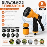 8 Fonksiyonlu Sulama Tabancası Hızlı Bağlantı Aparatlı Bahçe Sulama Tabancası 2pcs 8 Fonksiyonlu Sulama Tabancası Hızlı Bağlantı Aparatlı Bahçe Sulama Tabancası 2pcs