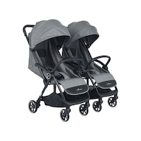 Merkür Bebe Ruby Birleşip Ayrılabilen Kabin Boy İkiz Bebek Arabası - Gri Merkür Bebe Ruby Birleşip Ayrılabilen Kabin Boy İkiz Bebek Arabası - Gri